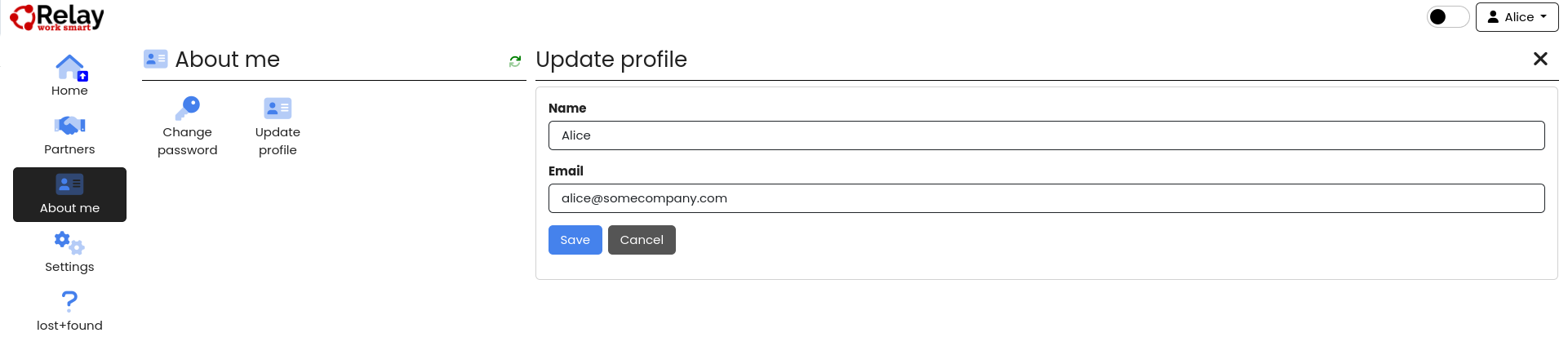 Activity panel