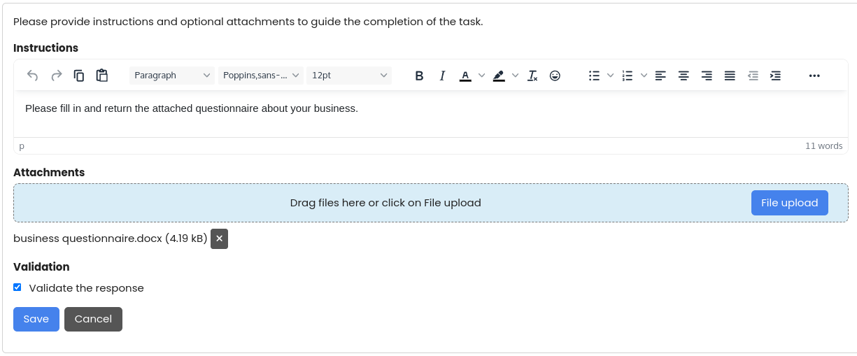 Edit instructions