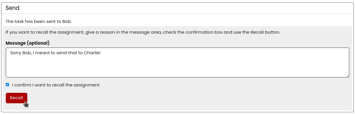 Recall task