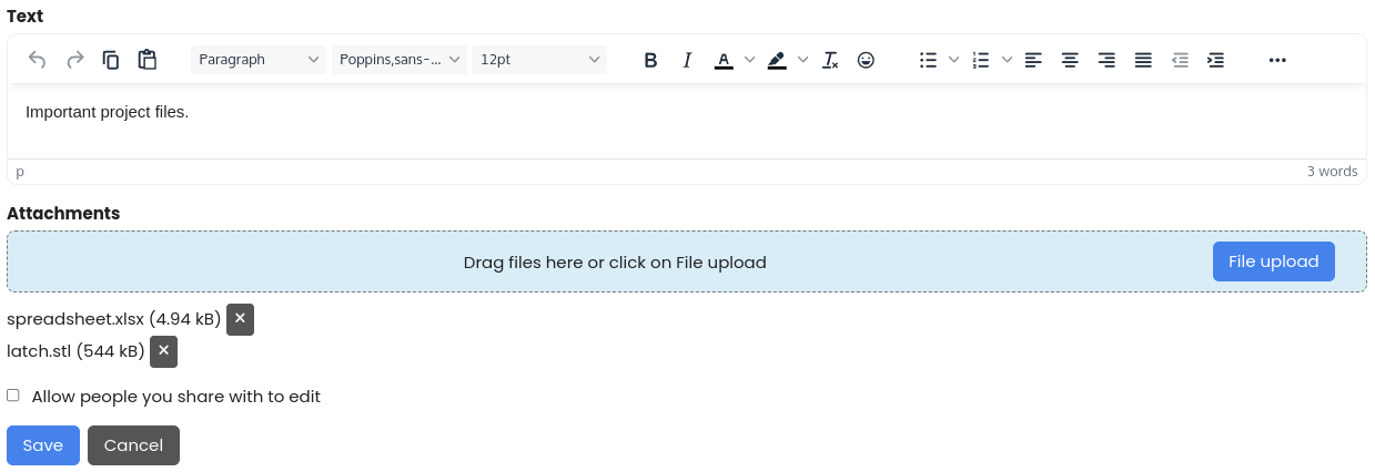 Editing shared content